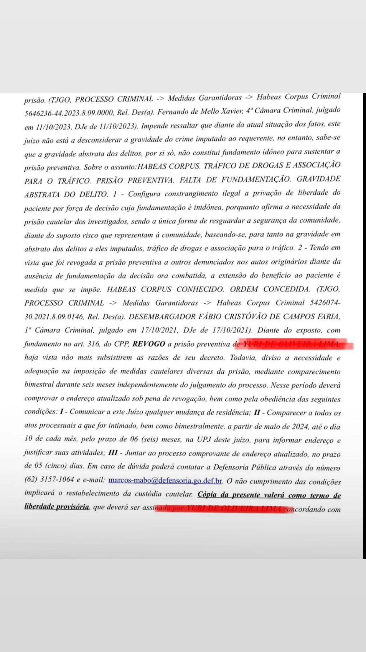 Liberdade em Custódia