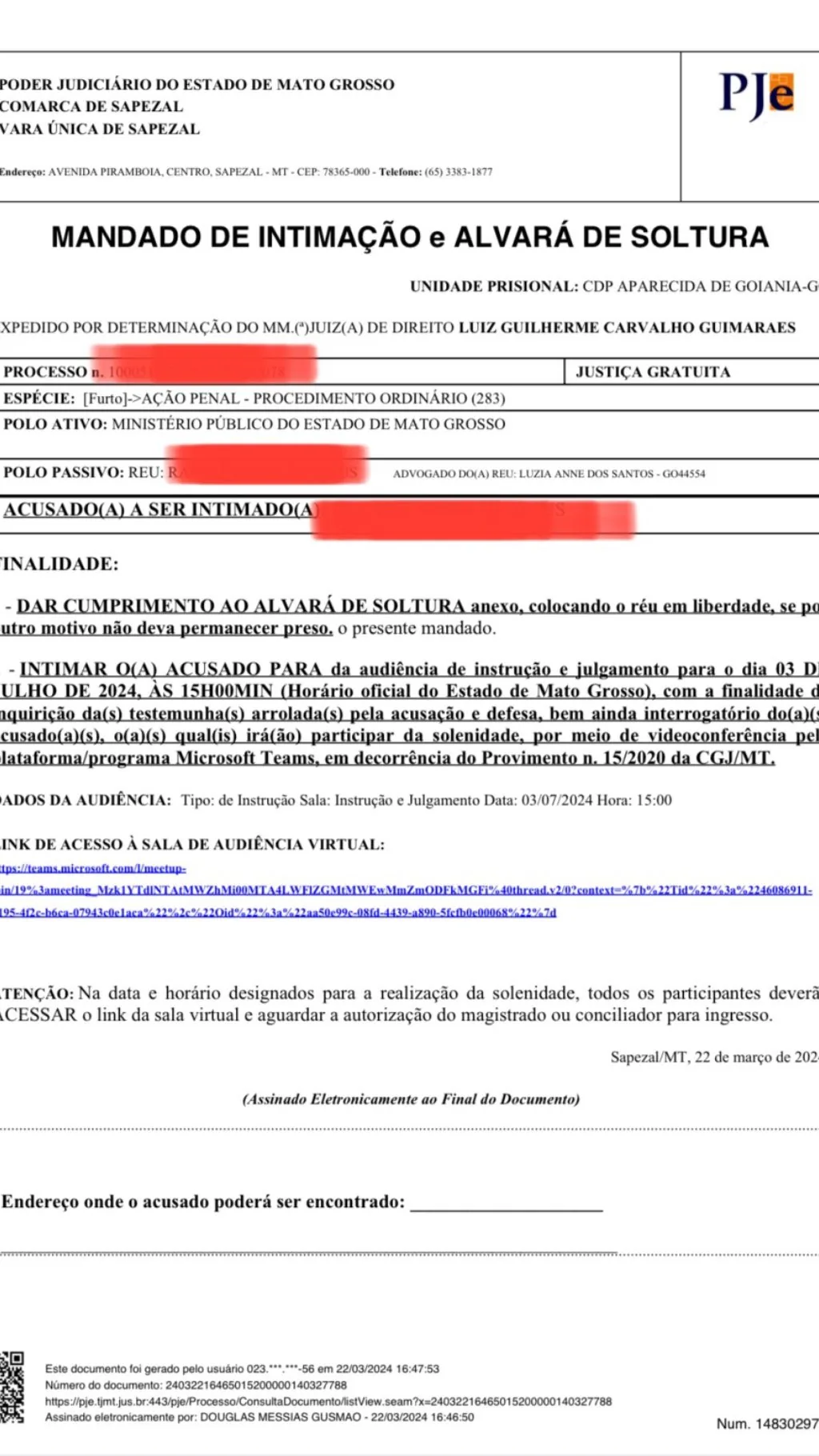 Alvará de Soltura 5